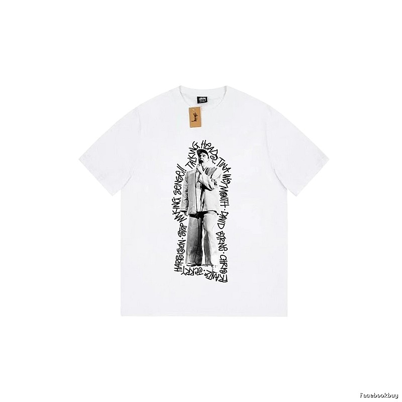 Stussy Resort Graphic T-shirt Black White Stussy for Travel Looks