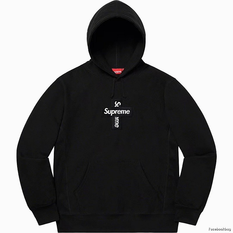 Supreme Lightweight Logo hoodie Gray Red Oversized for Trend Styling