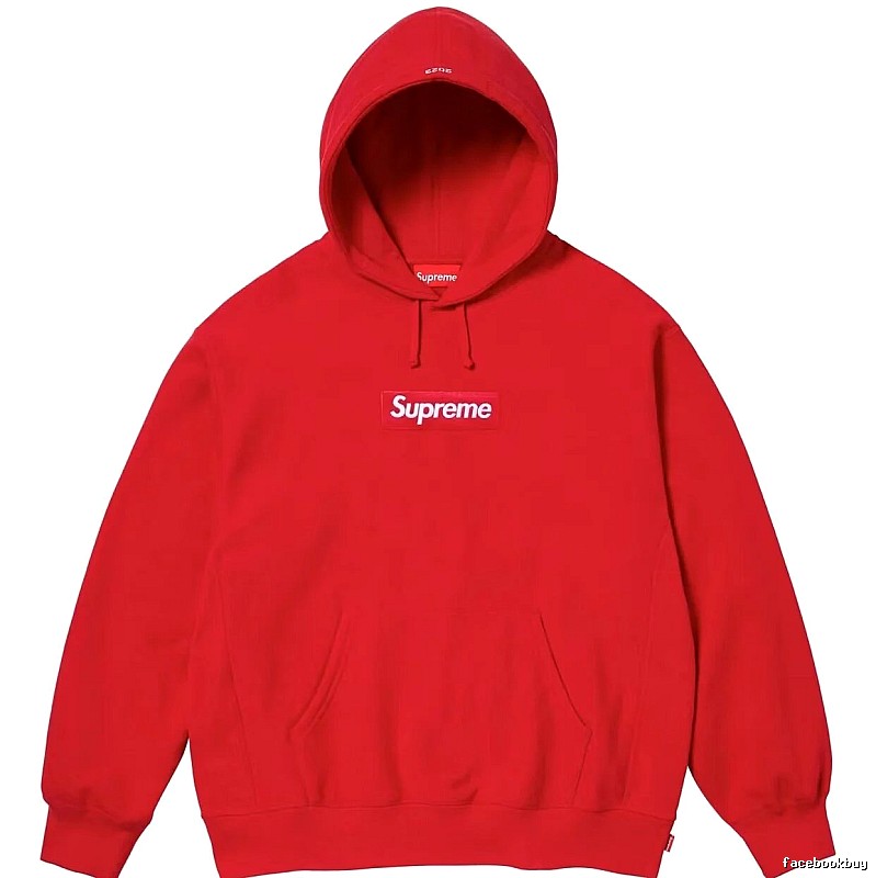 Supreme Statement Logo hoodie Gray Red Oversized for Easy Pairing