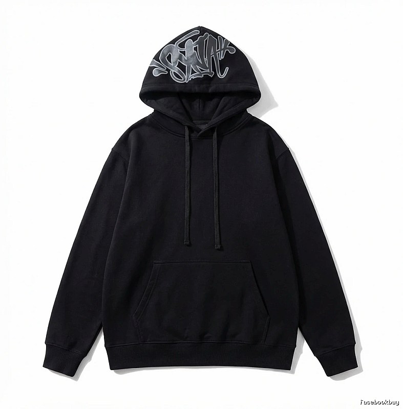 SynaWorld graffiti-style black hoodie