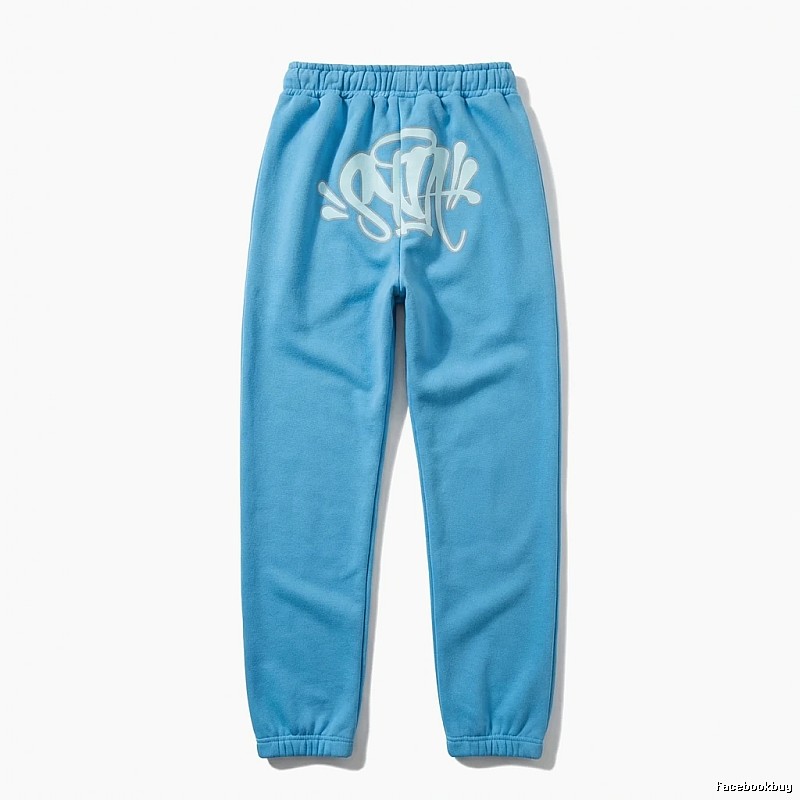 SynaWorld graffiti-style light blue sweatpants