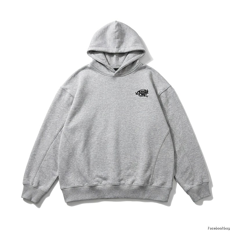 SynaWorld Simple Style Light Gray Hoodie