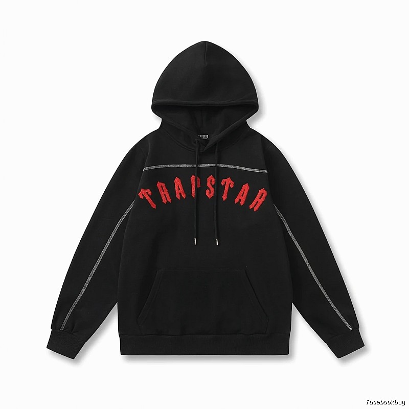 Trapstar Letter Style Black Hoodie