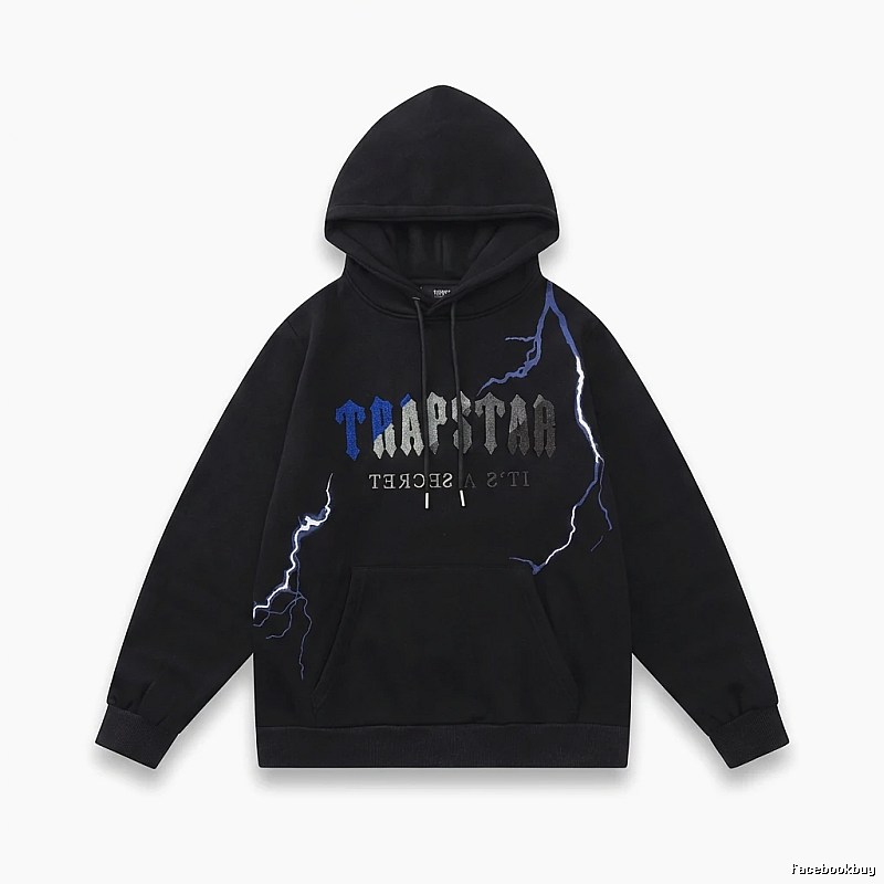 Trapstar Lightning Wind Black Hoodie