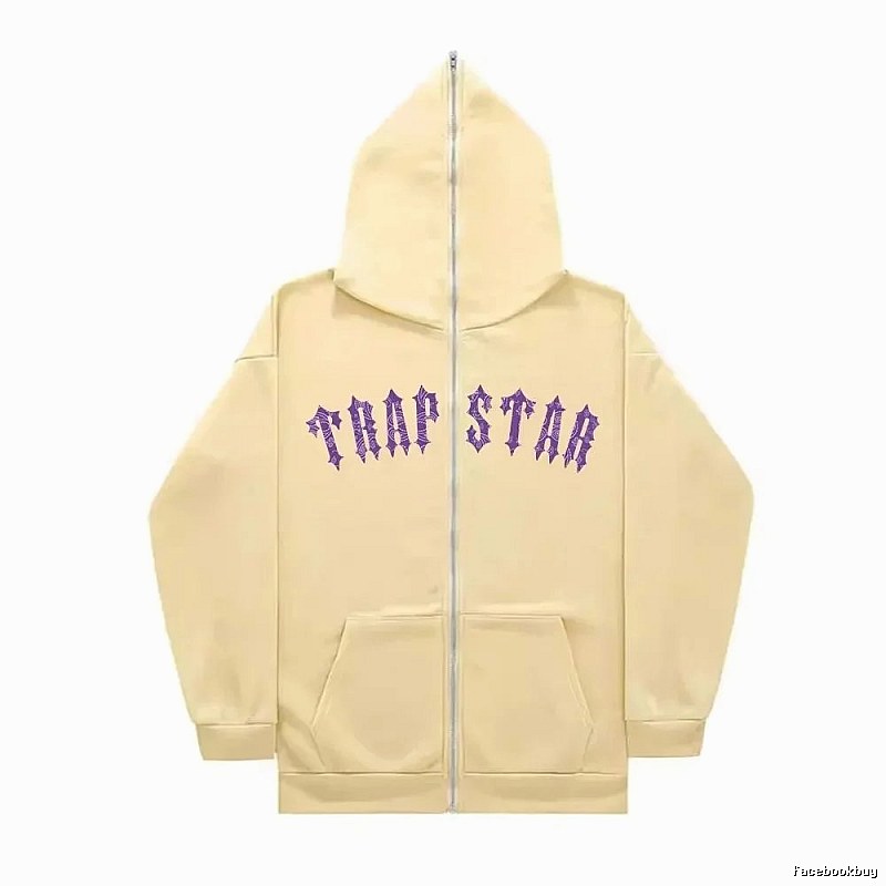 Trapstar Statement Graphic zip hoodie Black Zip Pink for Easy Pairing