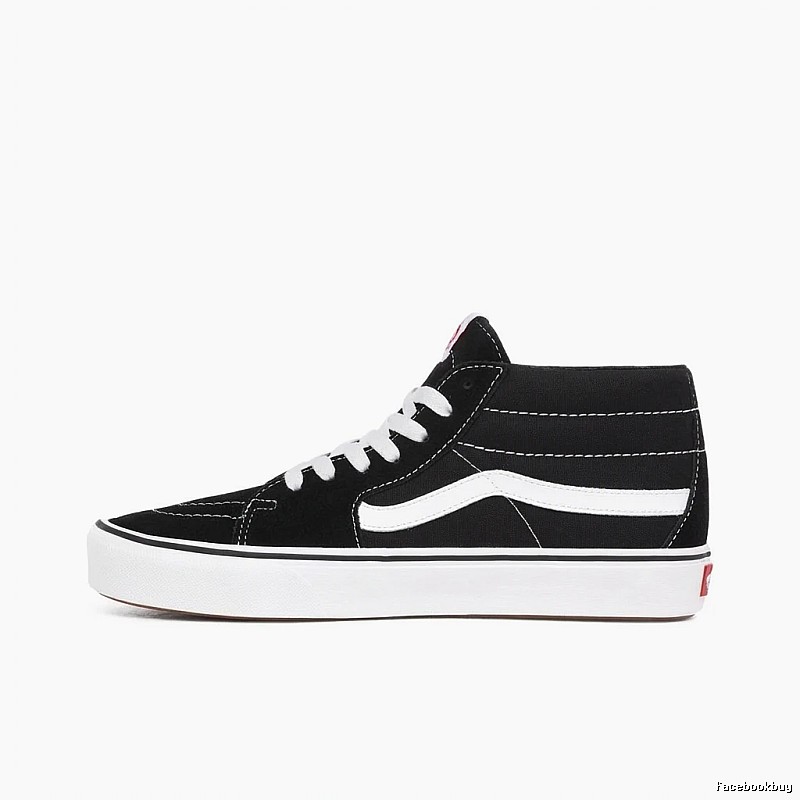 Vans classic black and white high-top shoes
