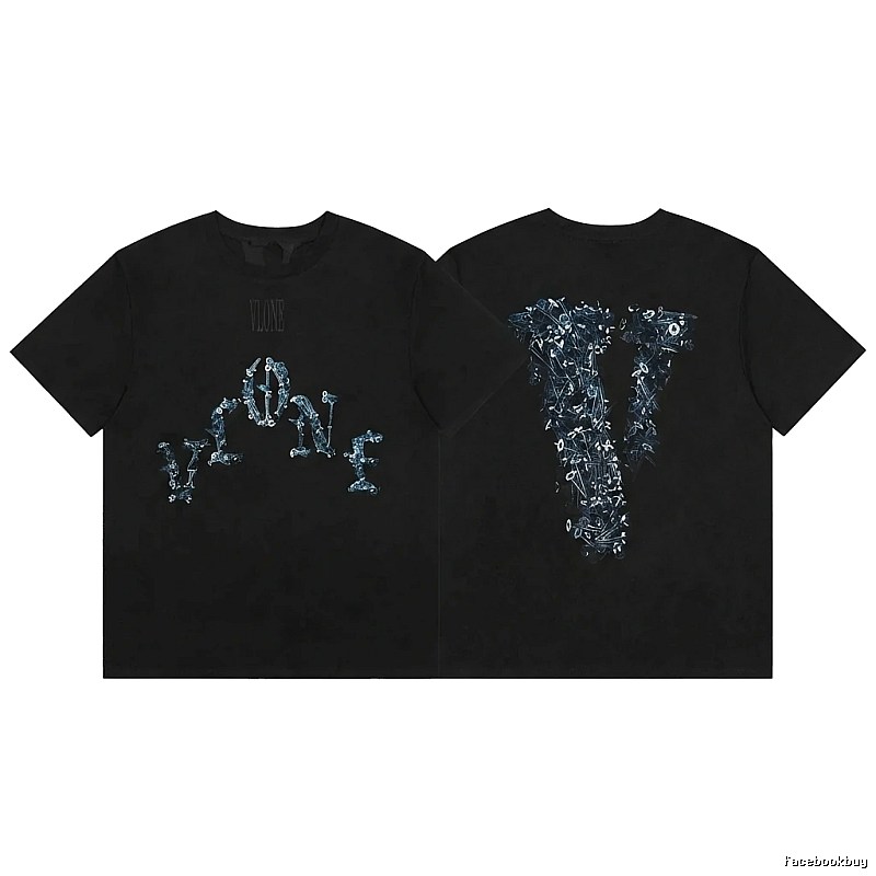 Vlone Skeleton Glow-in-the-Dark Black T-shirt