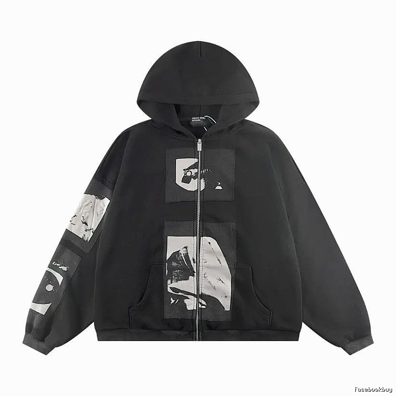 Zip-Layer Styling Graphic Zip Hoodie Travel Styling